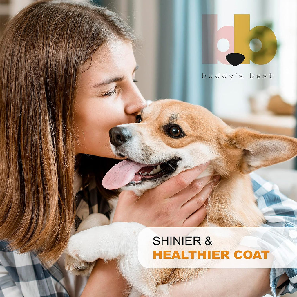 Aceite de Salmón para Perros y Gatos – Suplemento Omega 3 con EPA y DHA | 100% Aceite de Pescado Noruego | Sin Olor, Grado Humano | Apoyo para Piel, Pelaje y Articulaciones | 946 ml | Buddy’s Best