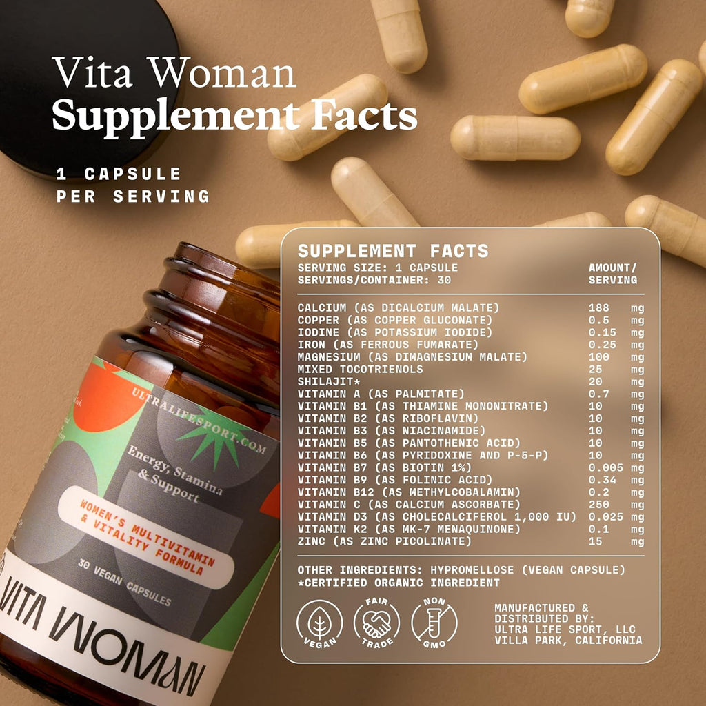Ultra Life Sport VITA Woman Multivitamínico Premium para Mujeres