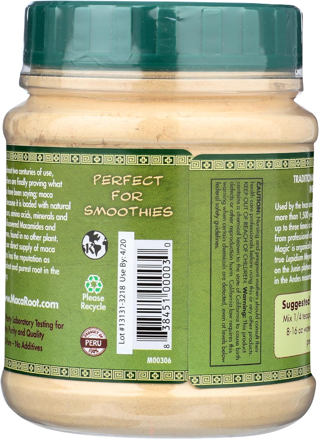 Maca Magic Maca Orgánica en Polvo - Mezcla de Maca Roja, Amarilla y Negra - 200 g
