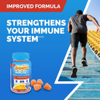 Emergen-C Immune+ Triple Action Gominolas de Apoyo Inmunitario, con BetaVia, 750 mg de Vitamina C, Vitaminas B, Vitamina D y Antioxidantes, Sabor Super Naranja - 45 Unidades