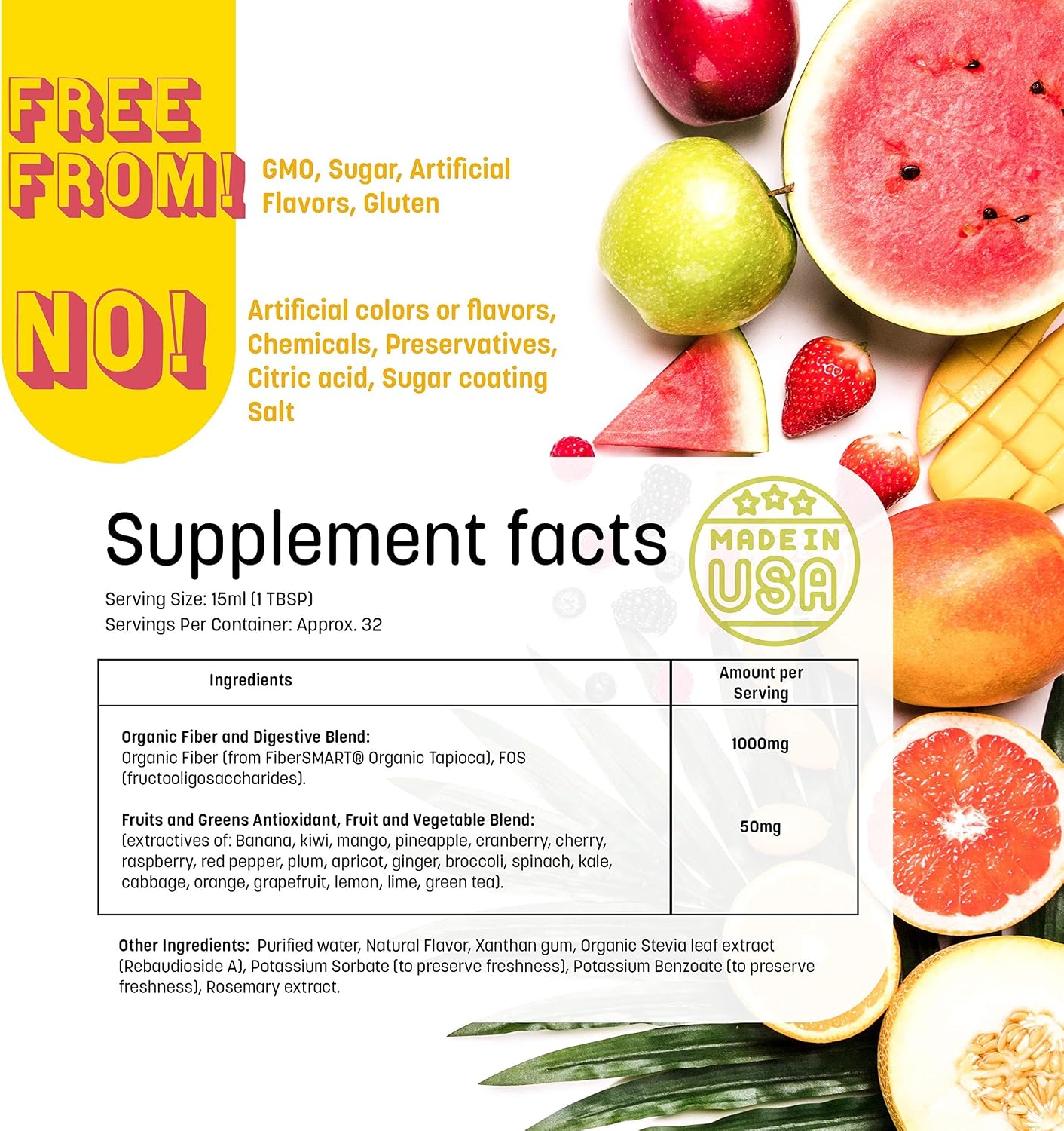 Multivitamínico Líquido para Niños con Saúco Orgánico - 31 Minerales Veganos y Vitaminas - Sin Azúcar - GreenPeach