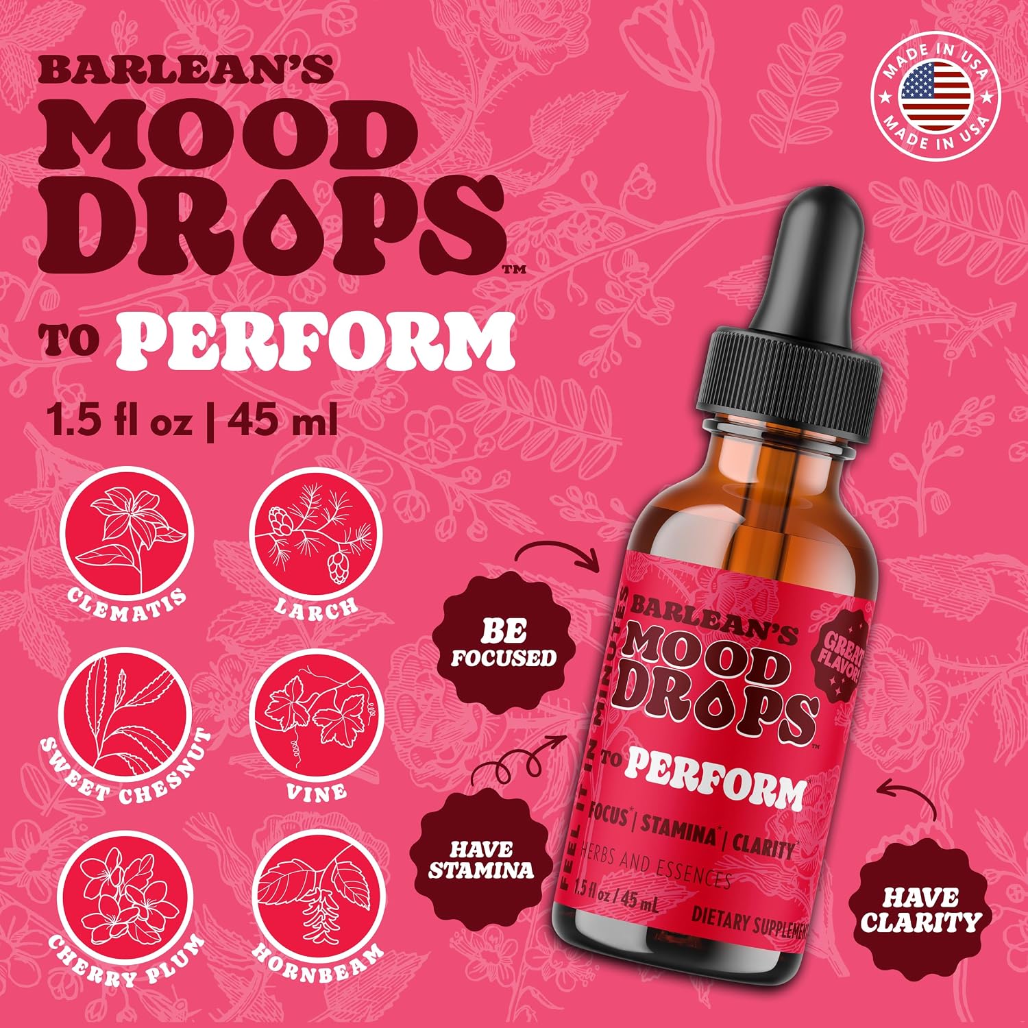 Barlean's Mood Booster Supplement, L-Theanine y Shilajit, Gotas Líquidas para Hombres y Mujeres, 1.5 oz