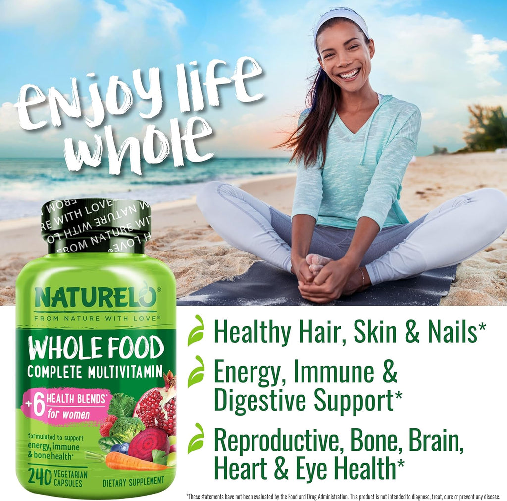 NATURELO Multivitamínico Integral para Mujeres - 240 Cápsulas Veganas