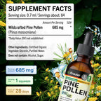 BIO KRAUTER® Polen de Pino para Hombres - Tintura Vegana Pura 685 mg por Dosis, 2 oz - Apoyo Inmunitario y Antioxidante