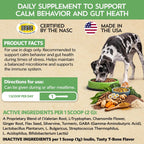 Relaxin’ Rover Suplemento Calmante con Probióticos para Perros con Valeriana, Manzanilla y GABA para Alivio del Estrés y la Ansiedad, Delicioso Sabor a Hueso T-Bone, 20 Dosis