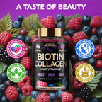 Gominolas de Biotina y Colágeno - Apoyo para Cabello, Piel y Uñas - 10000mcg - Sin Azúcar - Pack de 2
