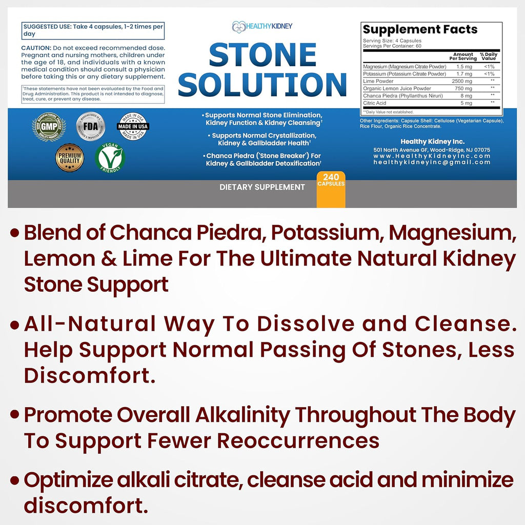 Stone Solution Cápsulas - Apoyo Renal y de la Vesícula Biliar