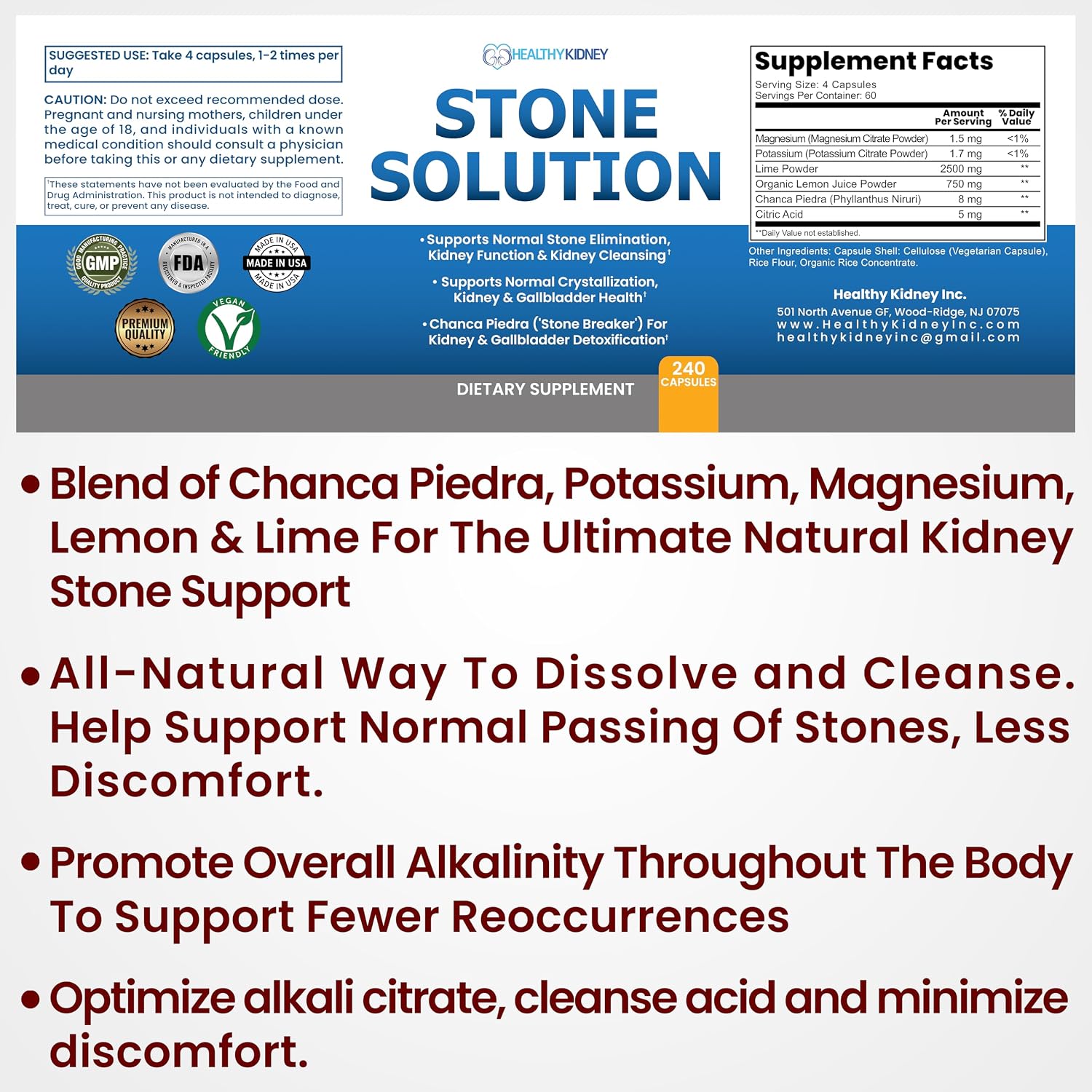 Stone Solution Cápsulas - Apoyo Renal y de la Vesícula Biliar