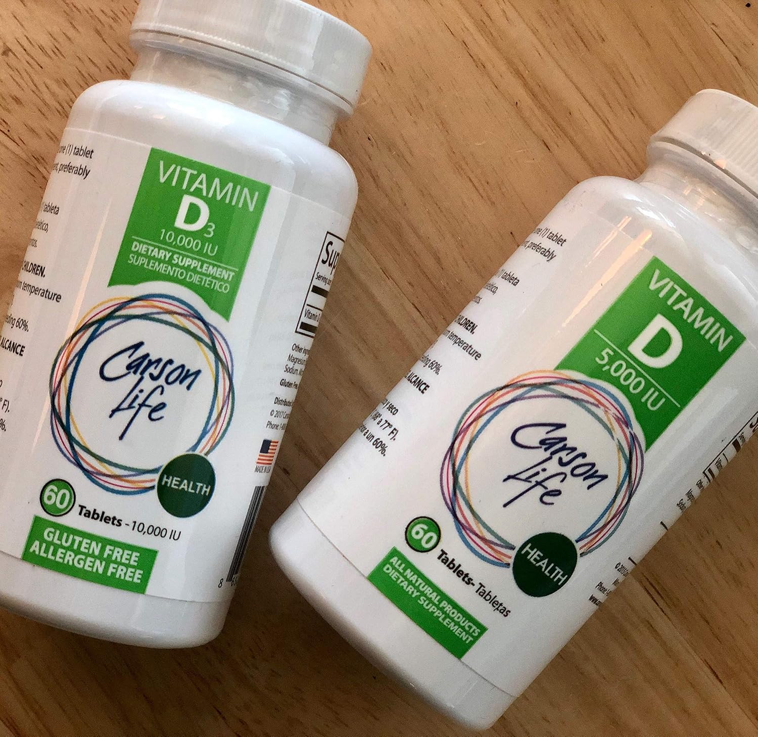 Carson Life Vitamina D 10.000 UI, 60 Cápsulas Líquidas