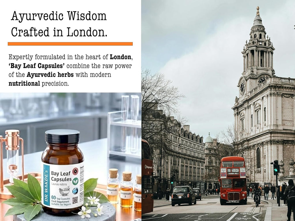 DR WAKDE's Bay Leaf (Cinnamomum tamala) Capsules - 60 Vegan Capsules