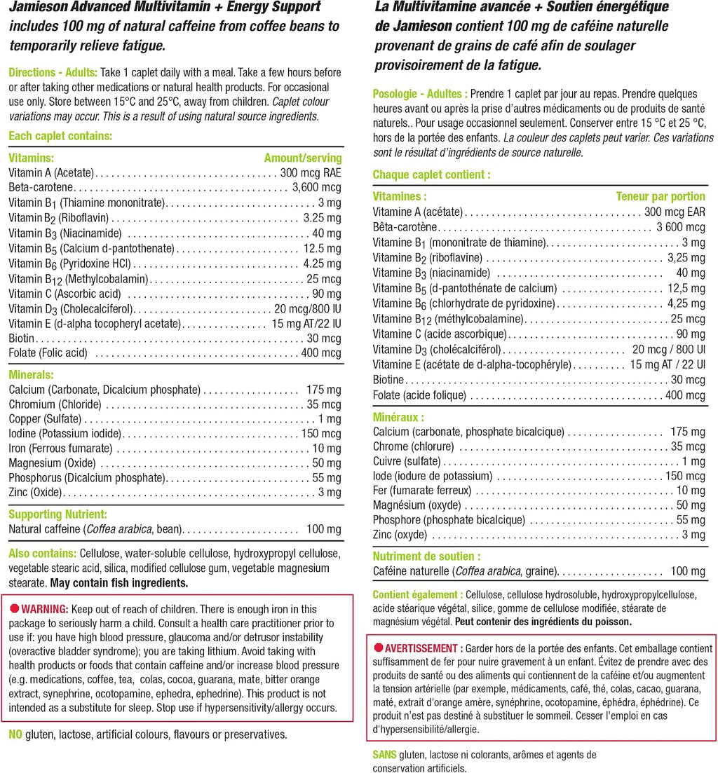Jamieson Advanced Multi + Energy Support, 90 comprimidos
