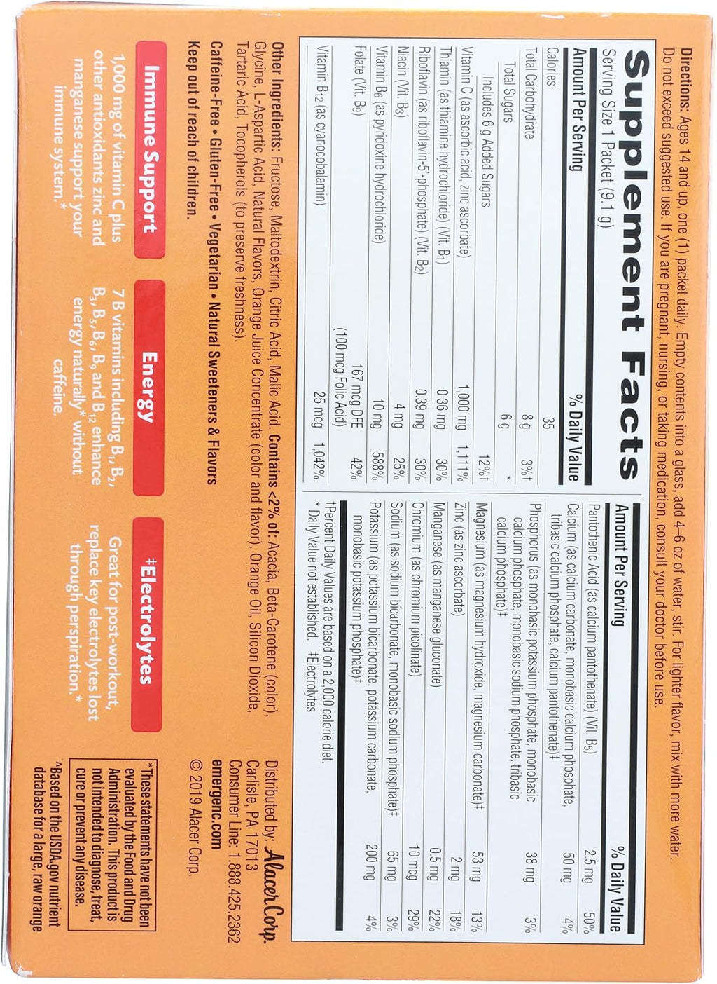 Emergen-C Super Orange, 30 sobres