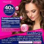 InstaRelief Hair Growth con Lustriva - Biotina 10.000 mcg, Silicio y Arginina - 60 Comprimidos