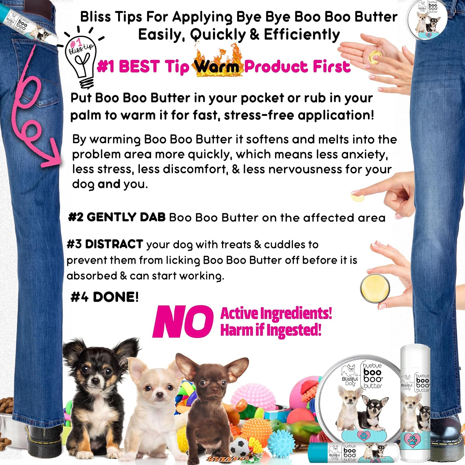 The Blissful Dog .15 oz Tube Chihuahua Booboo Butter