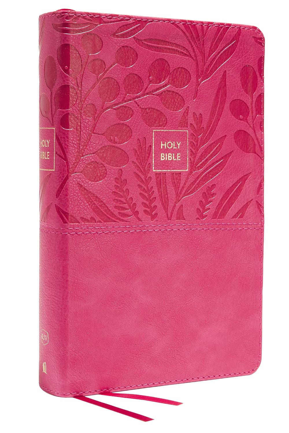 KJV Holy Bible: Large Print, One Column, 43,000 Cross-References, Pink Softcover, Personal Size, Red Letter, Comfort Print