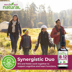 Why Not Natural Vitamin B12 Liquid Plus Folate - Gotas Sublinguales Orgánicas Extra Fuertes Veganas con Metilcobalamina y Ácido Folínico