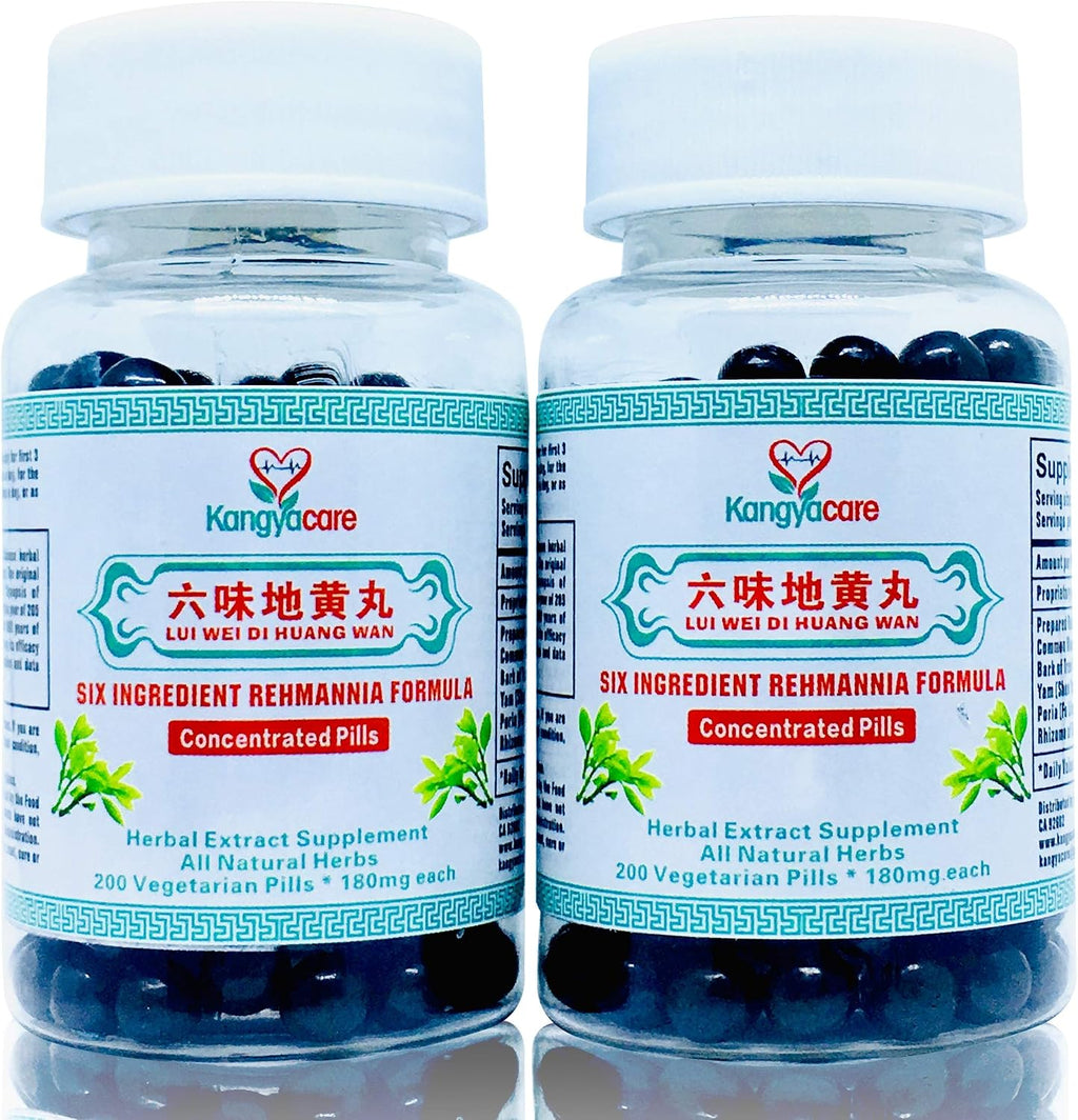 Kangyacare Liu Wei Di Huang Wan - Fórmula de Seis Ingredientes de Rehmannia - 400 Comprimidos (2 Envases)