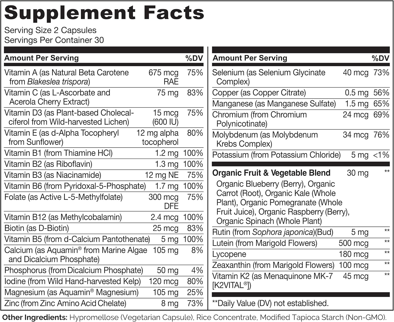 NATURELO Multivitamínico para Adolescentes - Complejo Vitamínico para Chicos - con Extractos Vegetales - No Transgénico - Vegano - 60 Cápsulas