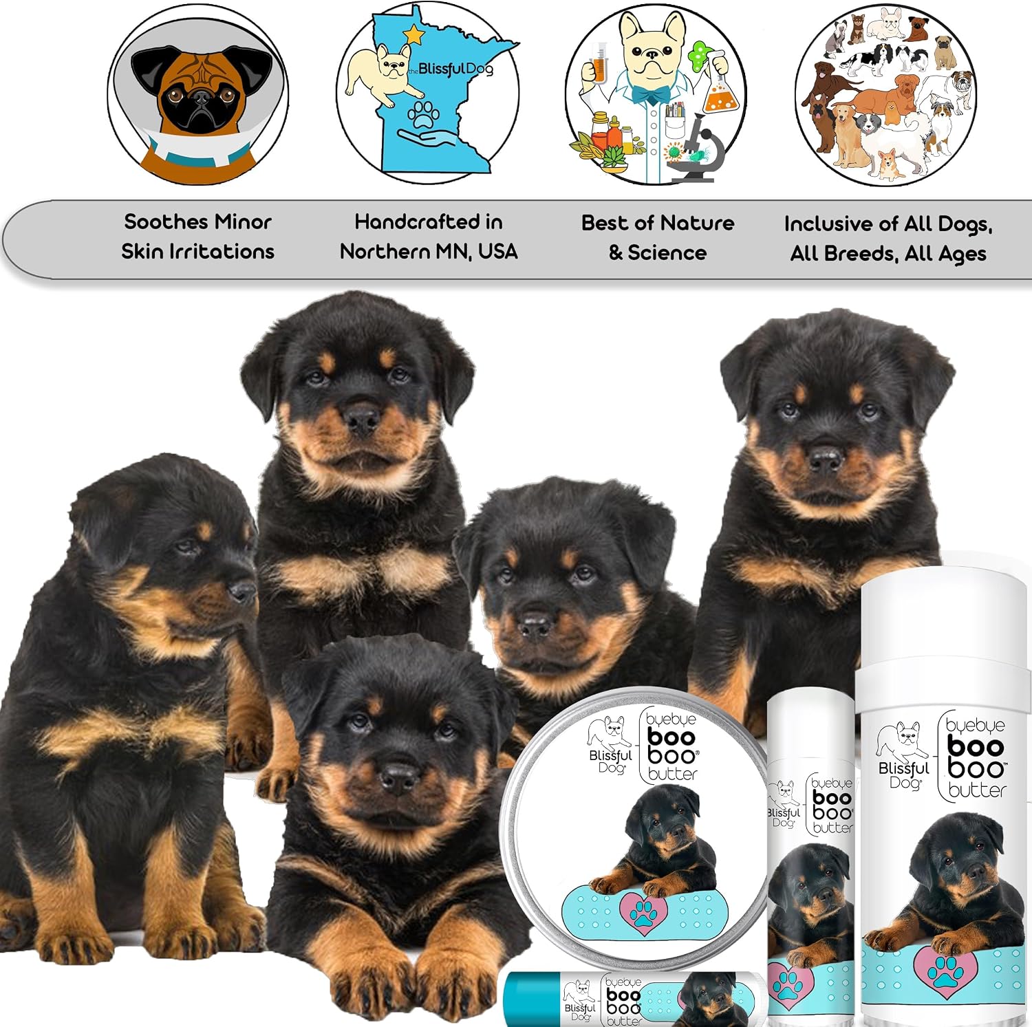The Blissful Dog Rottweiler BooBoo Butter - 1 oz TIN