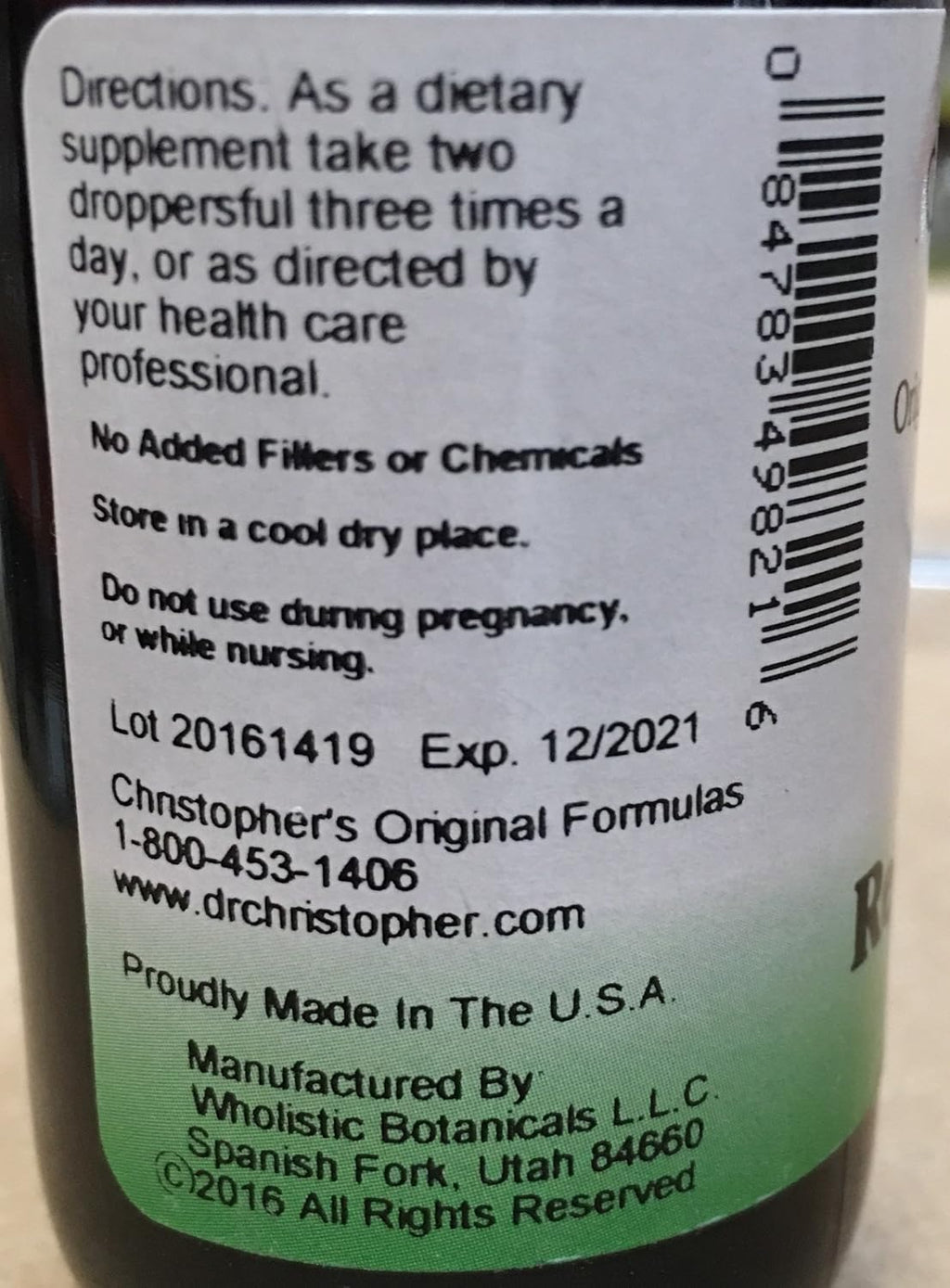 Christopher's Original Formulas Fórmula Reproductiva Femenina 60 ml Líquido