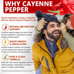 Gotas de Pimienta de Cayena 6 en 1, Alta Absorción - Suplemento Líquido con Canela de Ceilán, Extracto de Té Verde, Cúrcuma y Jengibre