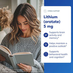 Pure Encapsulations Litio Orotato 5 mg - Suplemento para el Cerebro con NAC - 90 Cápsulas