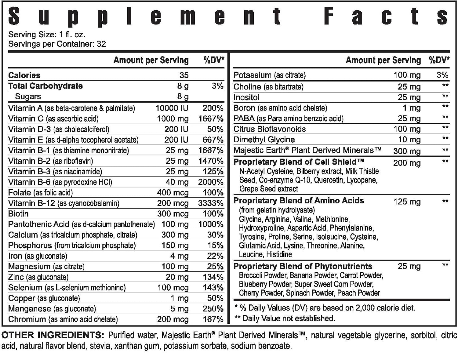 Youngevity Ultra Body Toddy - 100+ Nutrientes - Multivitamínico Mineral Líquido (4 Botellas de 946 ml cada una)