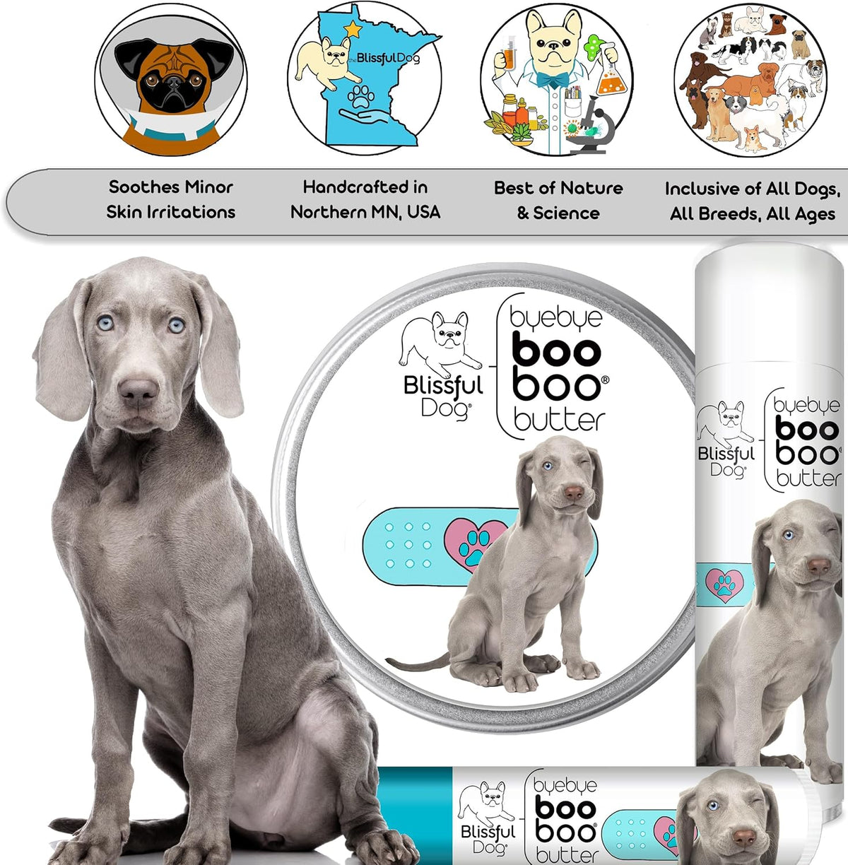 The Blissful Dog 8 oz Tin Weimaraner Booboo – Aceites esenciales: aportan un aroma suave y contribuyen al – Image 6