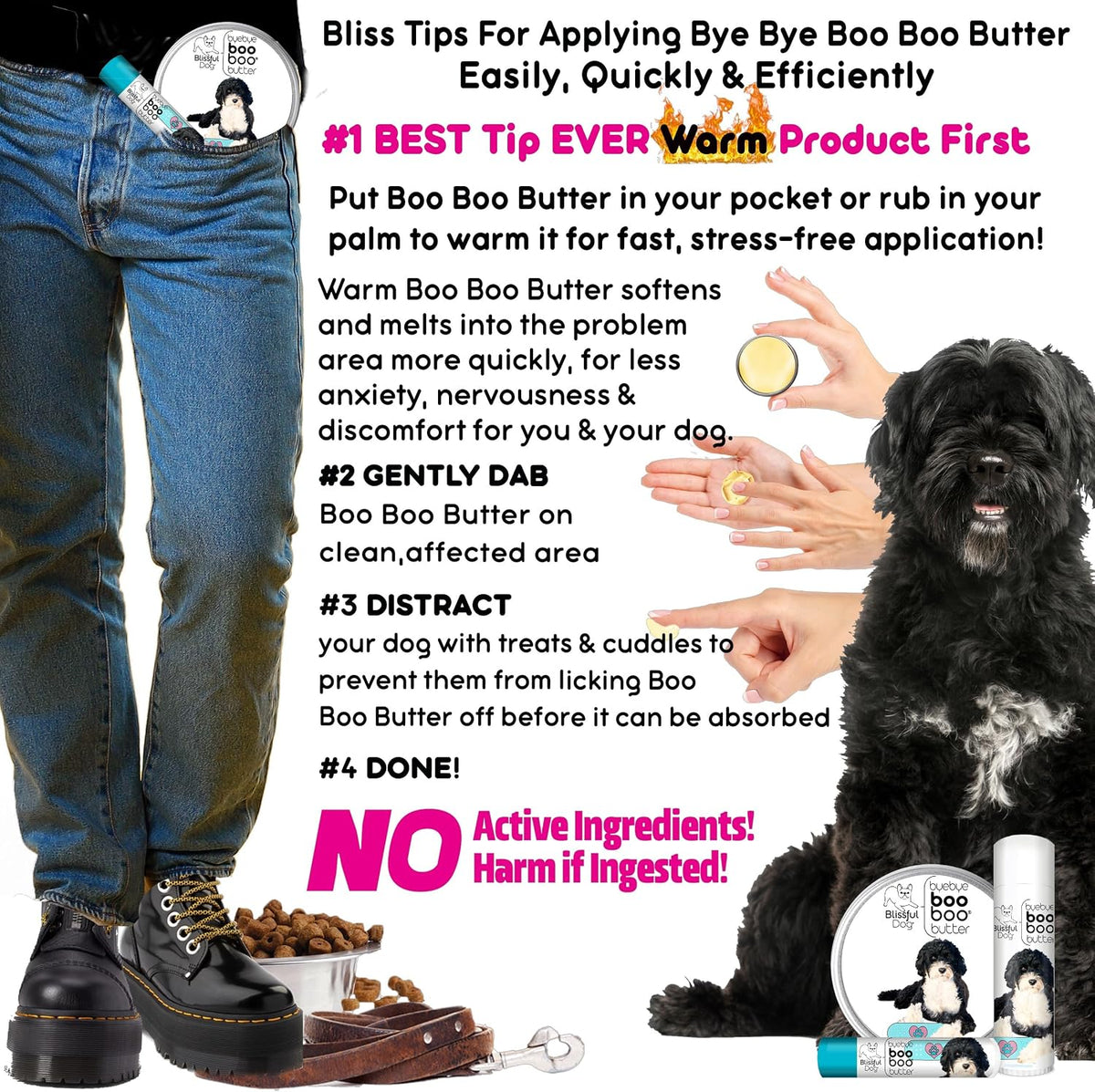 Portuguese Water Dog Boo Boo Butter, 0.50 oz – Infusiones de manzanilla, hipérico, consuelda y caléndula : hierbas – Image 6