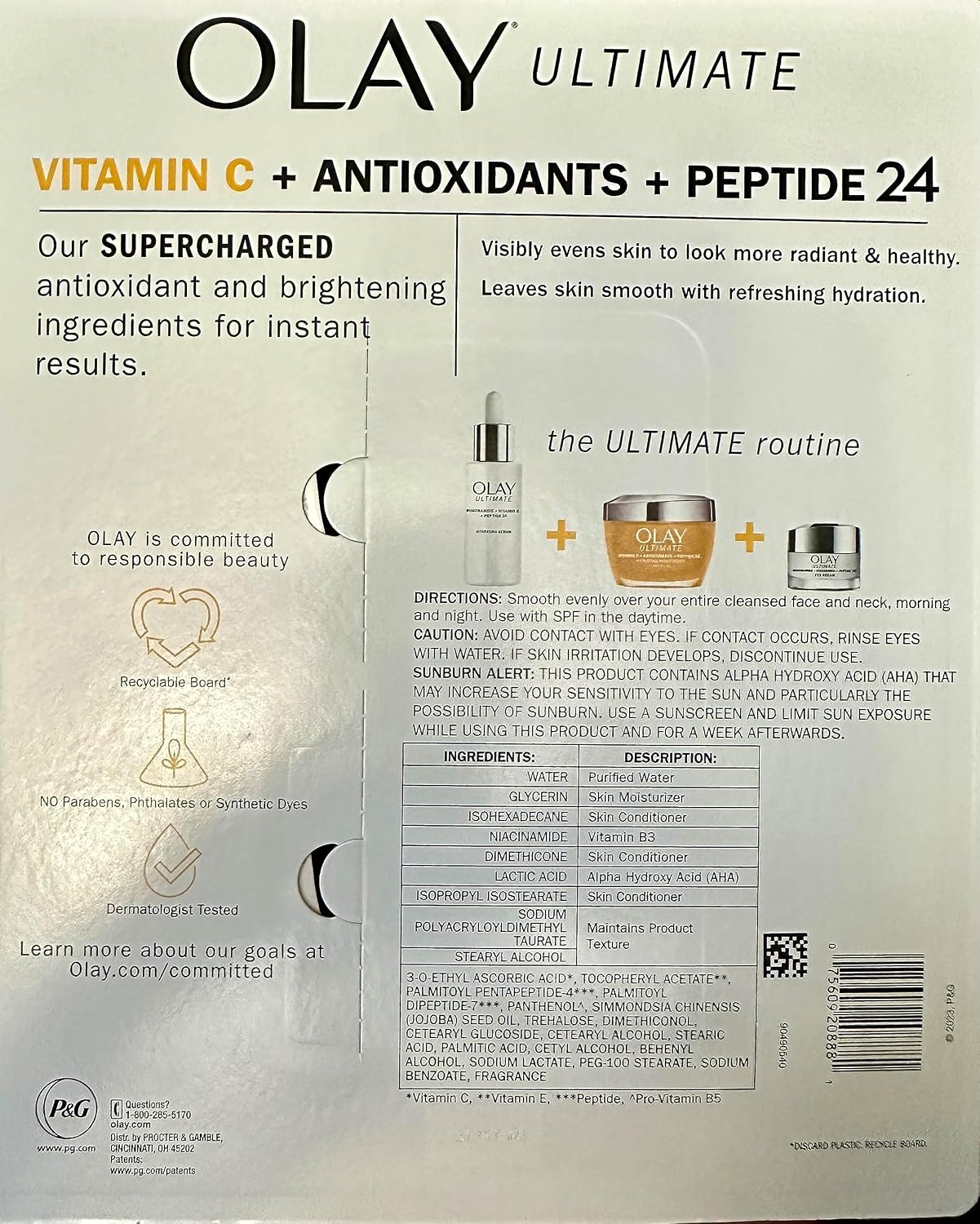 Olay Ultimate Vitamin C + Antioxidants + Peptide Twenty Four (2 Pack)