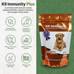 K9 Immunity Plus - Refuerzo Inmune Potente para Perros de más de 70 lbs - 90 Masticables Suaves