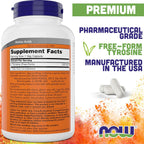 NOW Foods L-Tyrosine 500mg, 300 Cápsulas (Pack de 2) - Suplemento No Transgénico