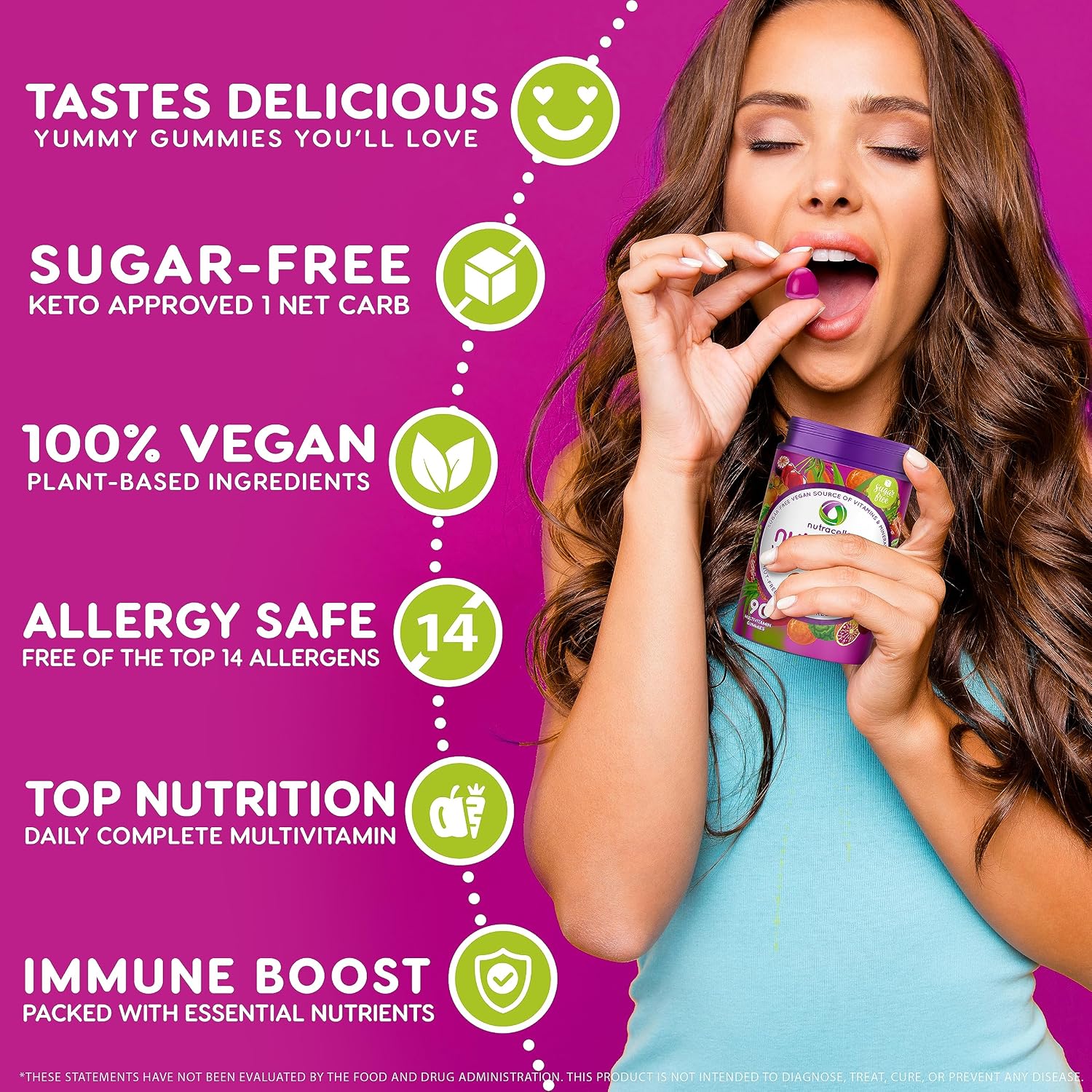 NUTRAMIN Multivitamínico Vegano Keto en Gominolas - 90 Gominolas