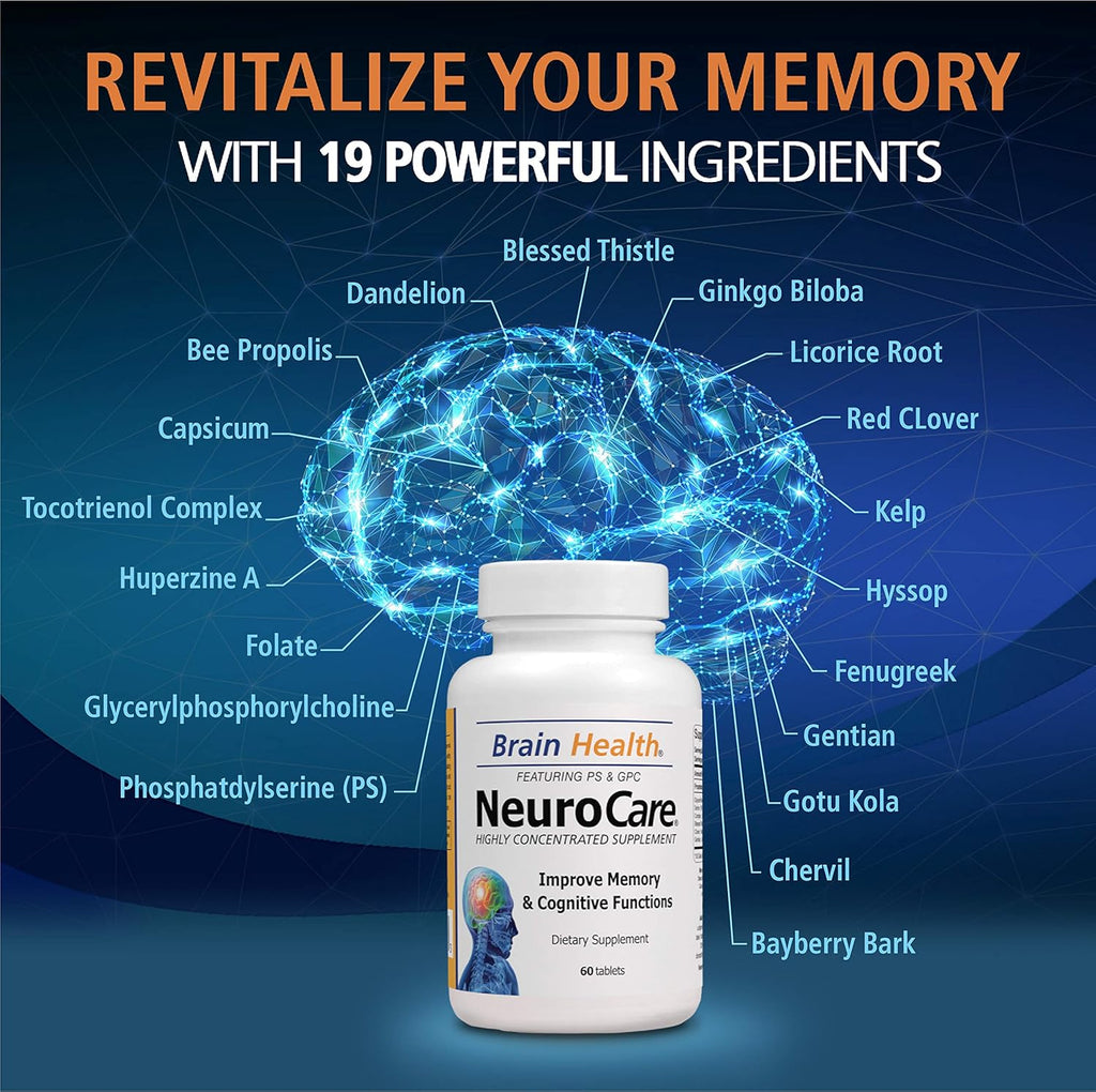 Suplemento Nootrópico para la Salud Cerebral Neuro Care - 60 Comprimidos