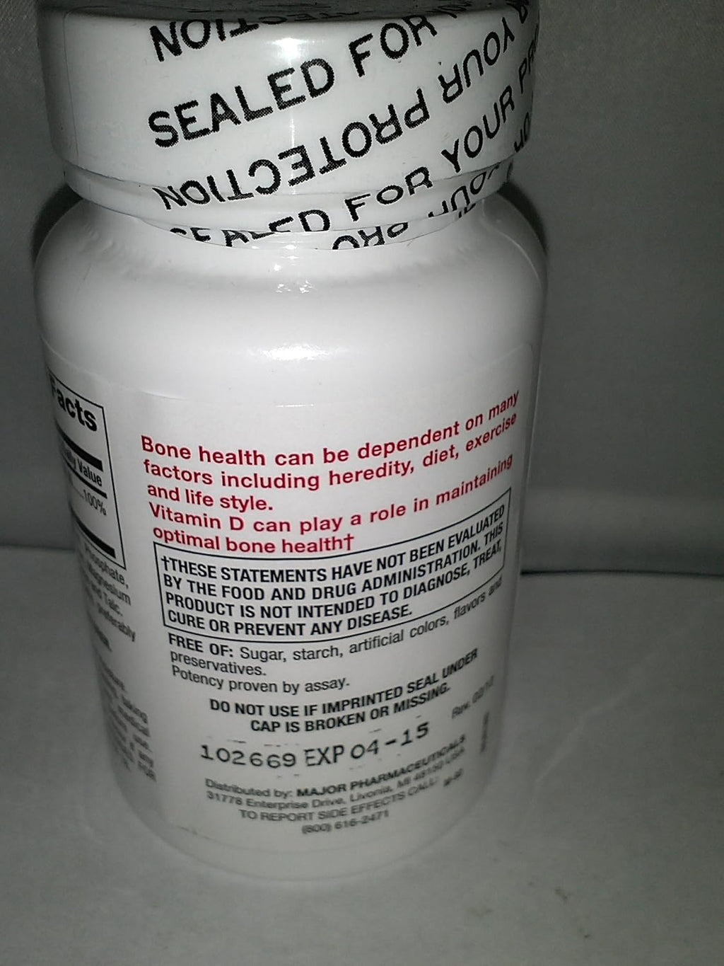 Vitamina D3 400 UI, 100 Comprimidos