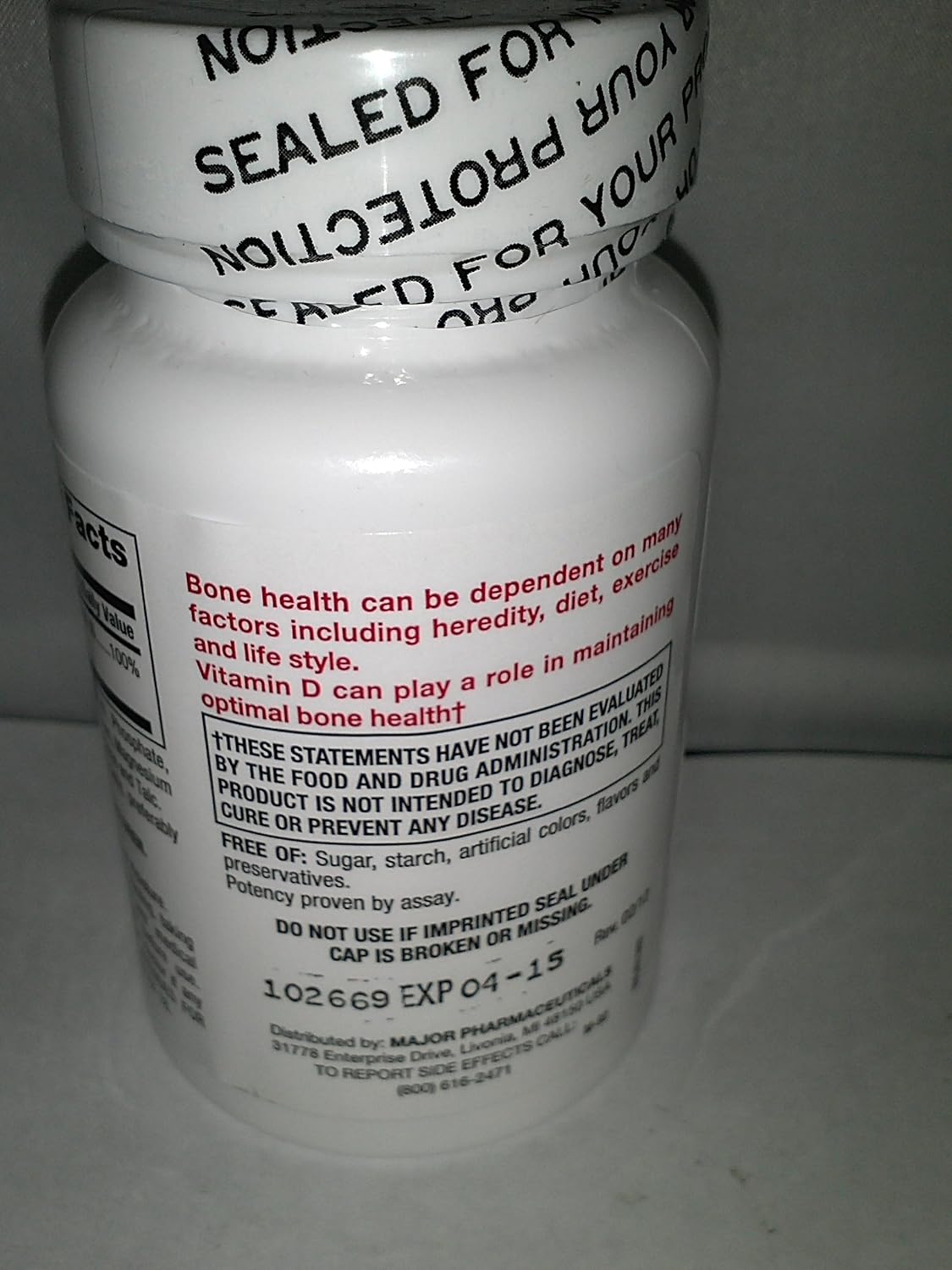 Vitamina D3 400 UI, 100 Comprimidos