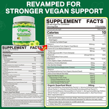 NEVISS (2 Pack) Multivitamínico Vegano para – Energía y vitalidad: Las vitaminas del grupo B, especialmente la – Image 2