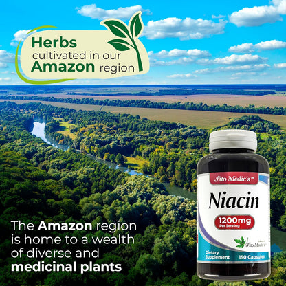 FITO MEDIC'S Lab Suplemento de Niacina, Vitamina B3, 150 Cápsulas – Image 7