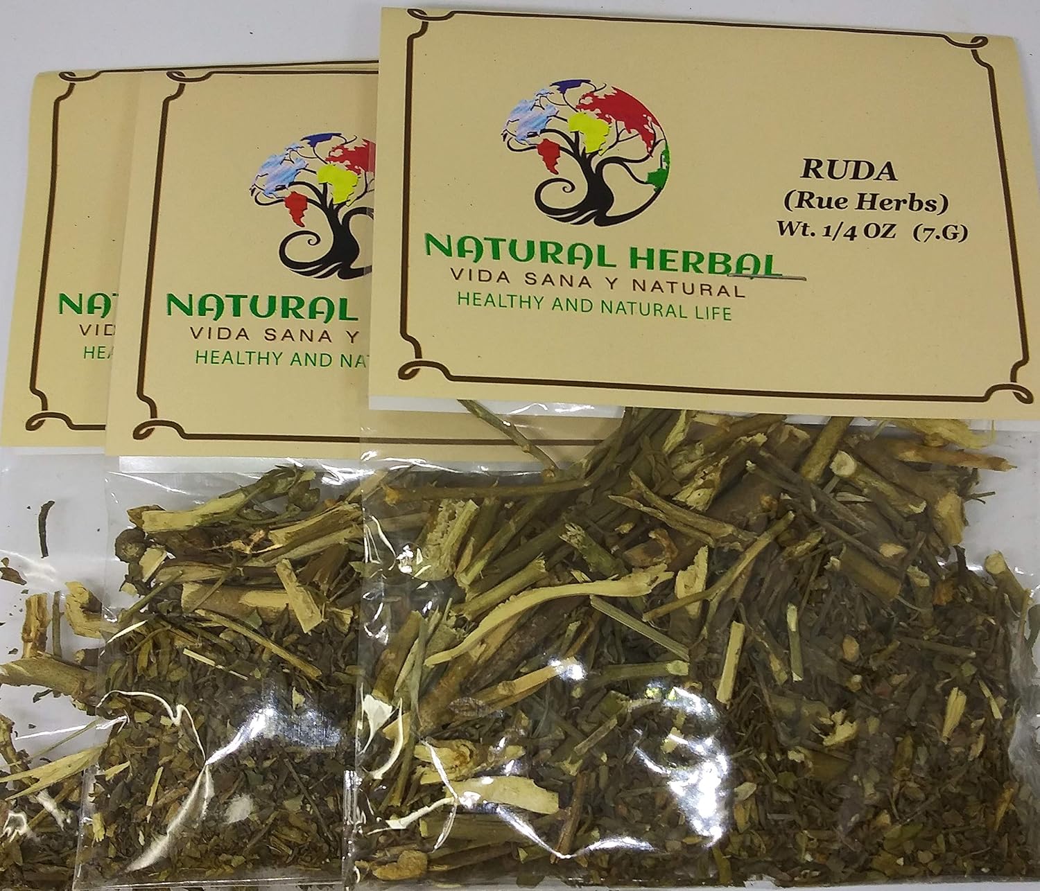 Ruda (Ruta graveolens) - 3 Paquetes de 1/4 oz