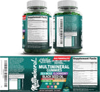 Gominolas de Sea Moss Multiminerales - Aceite de Semilla Negra, Ashwagandha, Saúco - Sabor Manzana Verde