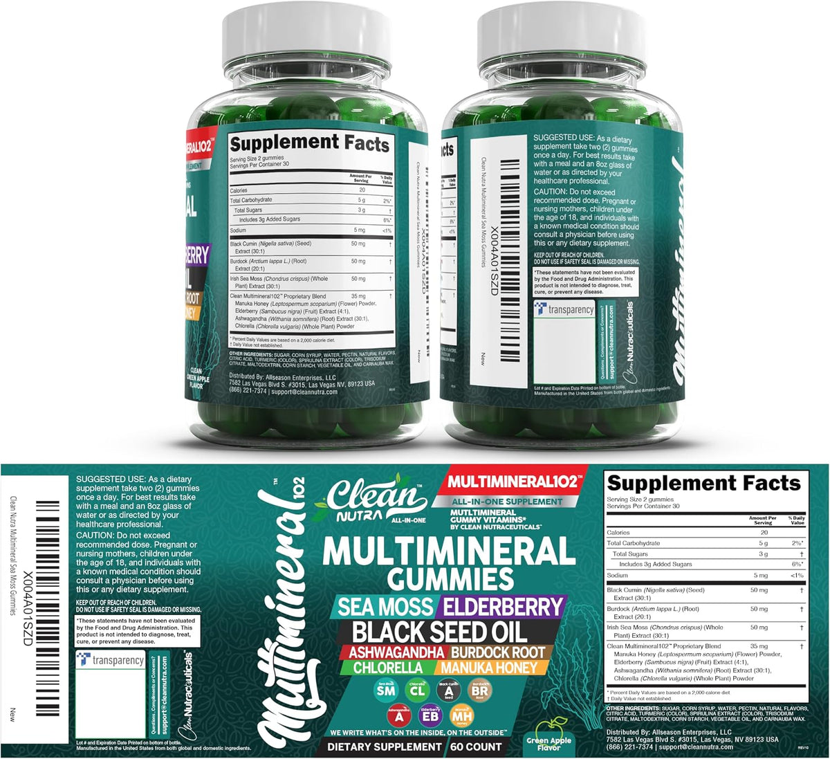 Gominolas de Sea Moss Multiminerales - – Aceite de semilla negra (cold-pressed): conocido por su contenido en – Image 9
