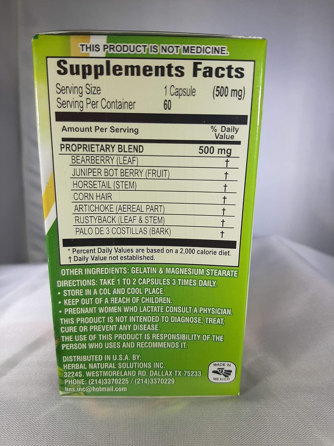 RNA Herbal Capsules (60 Cápsulas, 500 mg Cada Una)