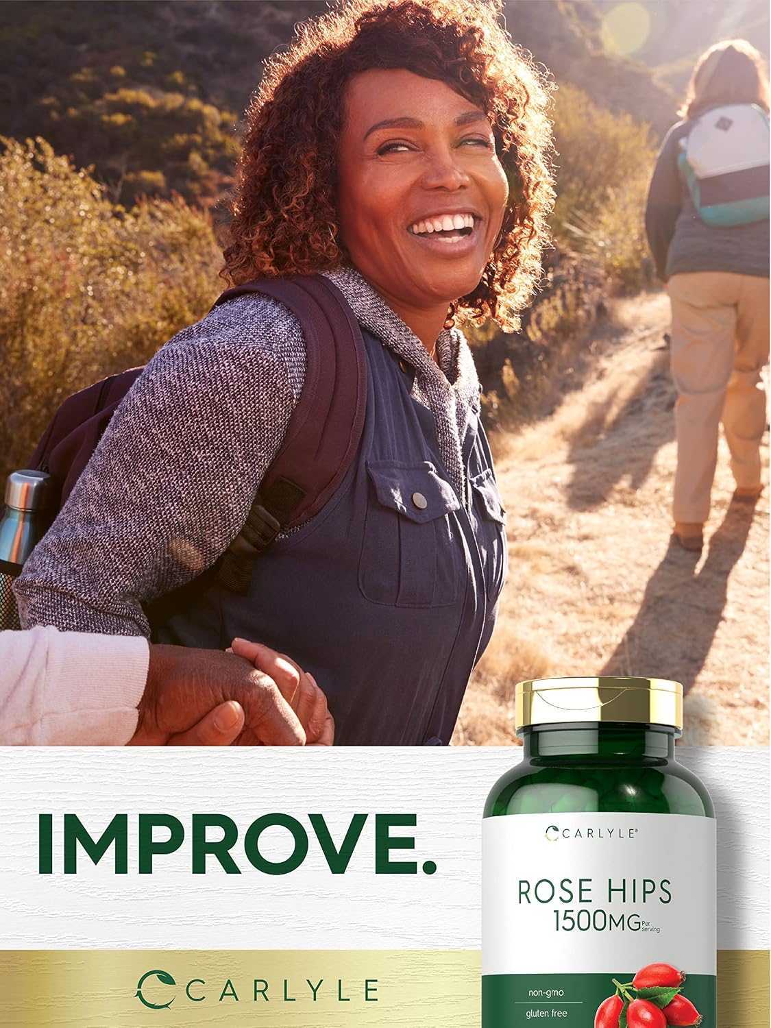 Carlyle Escaramujo 1500mg | 240 Cápsulas de Liberación Rápida | Sin Gluten y No-GMO