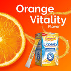 Emergen-C Crystals, On-the-Go, Suplemento de Vitamina C con Vitaminas B, Zinc y Manganeso, Sabor Naranja Vitalidad - 28 Sobres