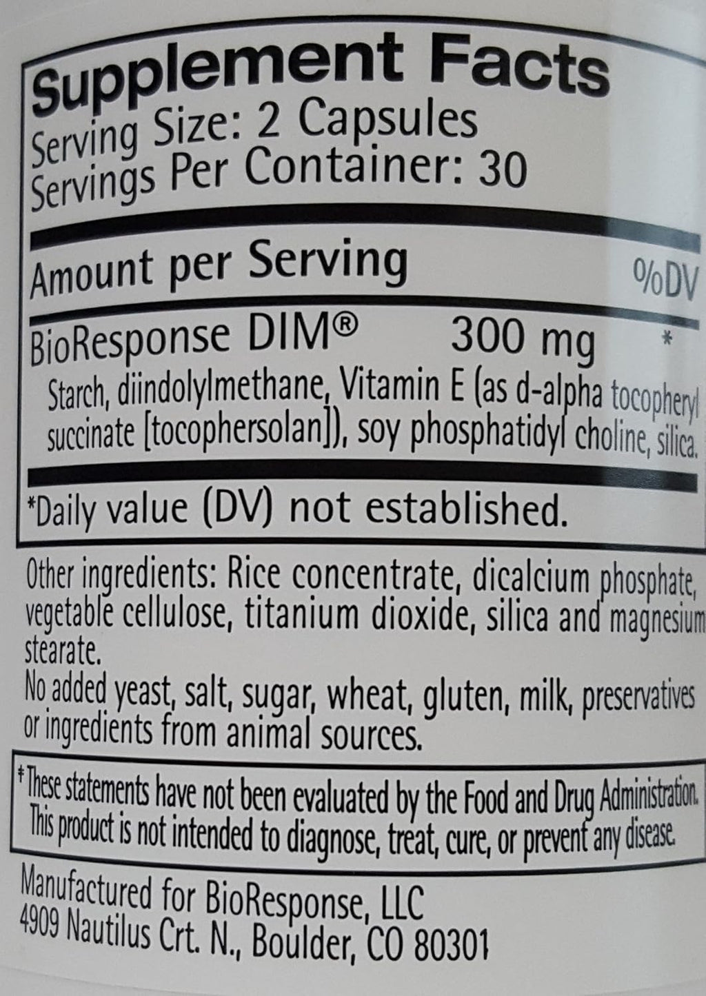 BioResponse DIM 150 mg (180 Cápsulas)