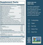 True Grace Multivitamínico para Hombres 40+ con Minerales Fermentados, Adaptógenos Orgánicos y Hongos Medicinales - 30 Comprimidos Veganos