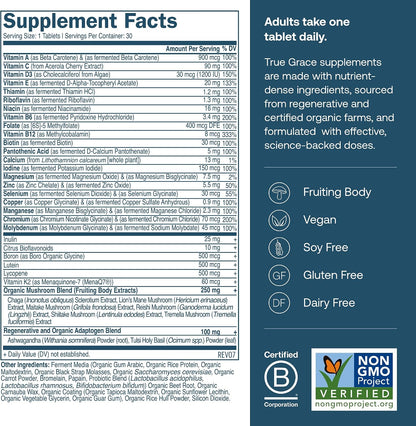 True Grace Multivitamínico para Hombres 40+ – Vitaminas liposolubles: vitamina A (como betacaroteno), vitamina D3 – Image 2