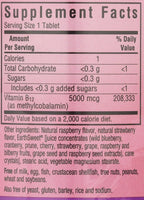 BlueBonnet Nutrition Masticables Earth Sweet, Metilcobalamina CellularActive, Frambuesa, 5,000 mcg, 60 Tabletas Masticables