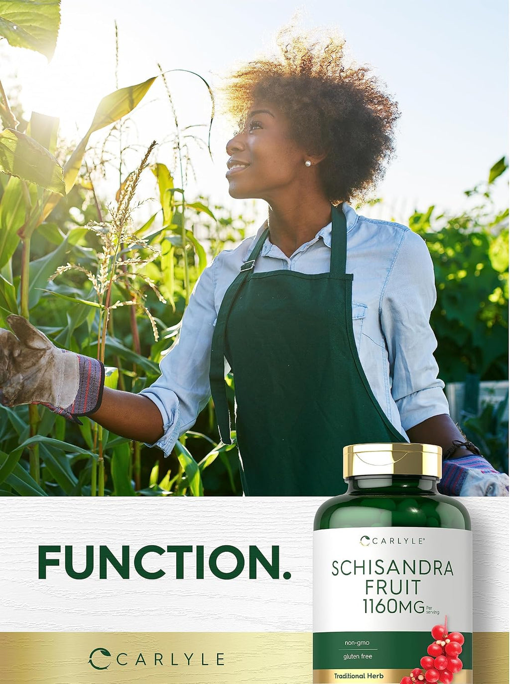 Carlyle Suplemento de Schisandra 1160 mg | 200 Cápsulas | Extracto de Baya | No Transgénico y Sin Gluten