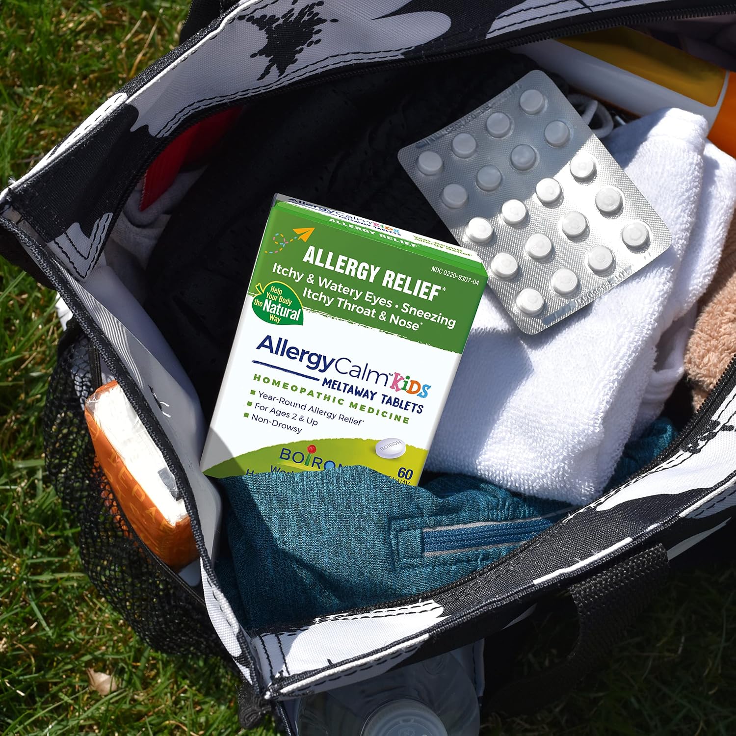 Boiron AllergyCalm Kids - 60 Comprimidos Bucodispersables para el Alivio de los Síntomas de Alergia y Fiebre del Heno en Niños